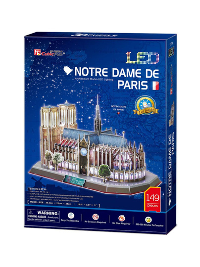 CUBICFUN 3D Palapeli NOTRE-DAME LED