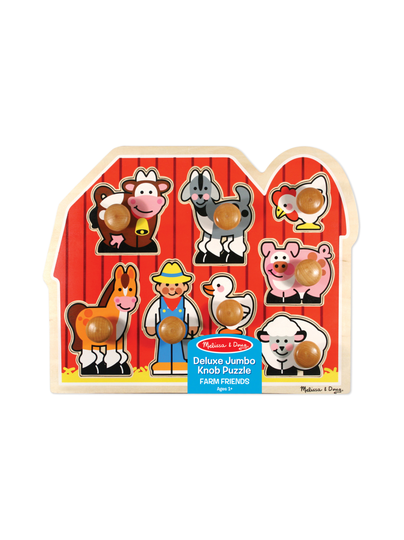 MELISSA & DOUG Palapeli Maatilan eläimet, suuret tapeilla varustetut palat