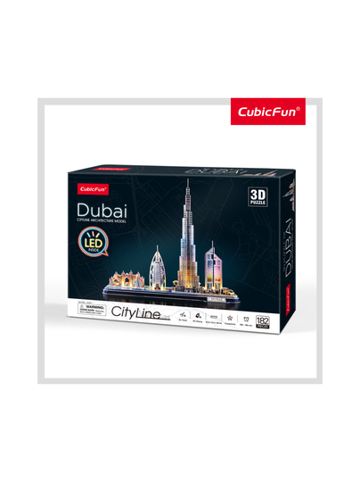 CUBICFUN Palapeli 3D-valolla City Line Dubai