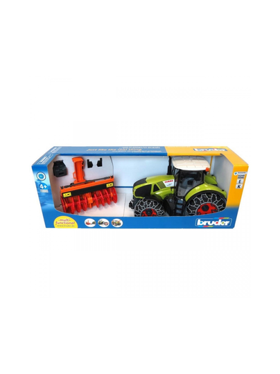 BRUDER Claas Axion 950 -traktori lumilingolla ja -ketjuilla, 1:16