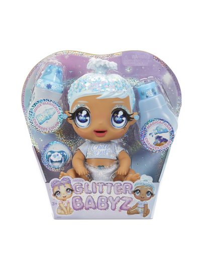 GLITTER BABYZ Interaktiivinen nukke Blue Snowflake, 20 cm