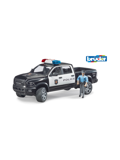BRUDER Dodge RAM 2500 -poliisiauto ja poliisi, 1:16