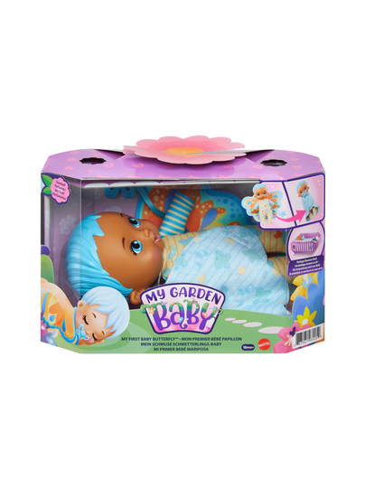 MATTEL MY GARDEN BABY Pehmolelu perhosvauva, sininen, 23 cm