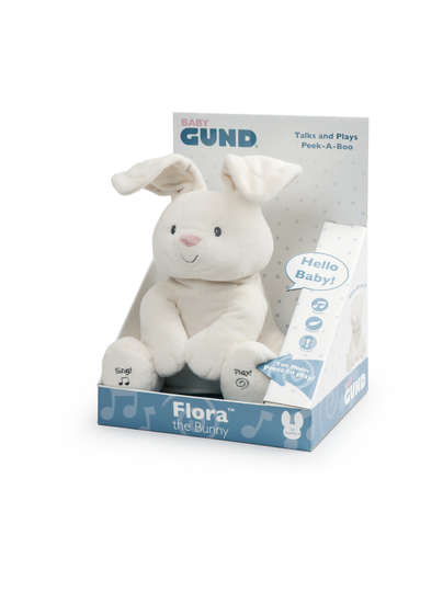 GUND Interaktiivinen pehmolelu kaniini Flora, 30 cm