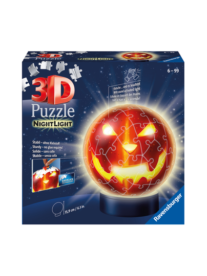 RAVENSBURGER 3D palapeli pallo Pumpkin Night Light, 72p