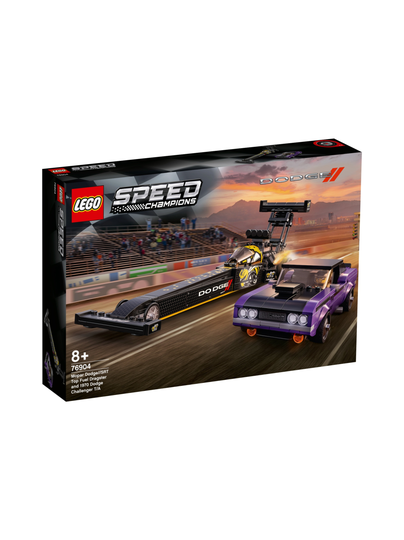 LEGO SPEED CHAMPIONS Mopar Dodge//SRT Top Fuel Dragster ja 1970 Dodge Challenger T/A 76904