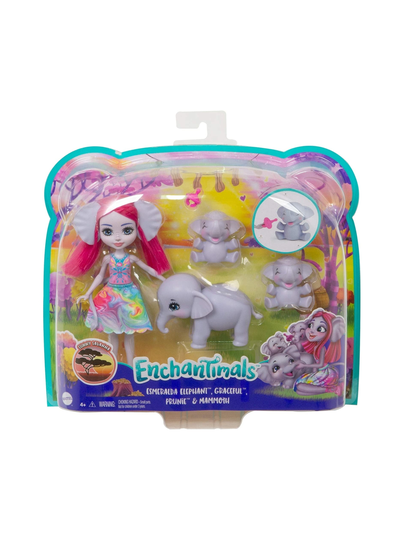 ENCHANTIMALS nukke Esmeralda Elephant™ ja norsuperhe