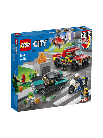 LEGO CITY Sammutustehtävä ja poliisin takaa-ajoyksikkö 60319